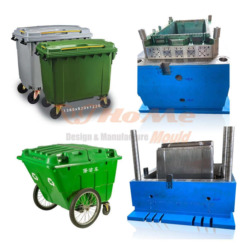 প্লাস্টিক 1100L বড় ট্র্যাশ বিন ছাঁচ